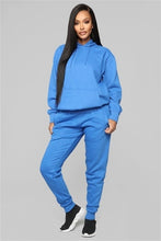 Load image into Gallery viewer, RAISEVERN Two Piece Set 2019 New Autumn Tracksuit For Women Suit For Office Lady Loose Casual Women Sports Suit Plus Size