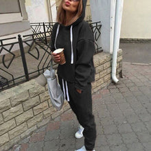 Load image into Gallery viewer, 2019 New Autumn Winter Women Tracksuit Female Two Piece Sets Long Sleeve Pullover Jackets And Pants  Warm Outfits Suit