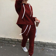 Load image into Gallery viewer, 2019 New Autumn Winter Women Tracksuit Female Two Piece Sets Long Sleeve Pullover Jackets And Pants  Warm Outfits Suit