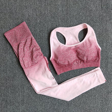 Load image into Gallery viewer, SVOKOR Seamless Yoga Set Sport Wear Women Gym Workout Fitness Clothing Female Sport Suit High Waist Legging Sports Bra Tracksuit