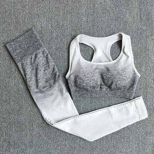 SVOKOR Seamless Yoga Set Sport Wear Women Gym Workout Fitness Clothing Female Sport Suit High Waist Legging Sports Bra Tracksuit