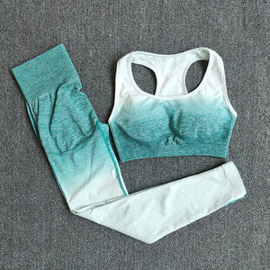 SVOKOR Seamless Yoga Set Sport Wear Women Gym Workout Fitness Clothing Female Sport Suit High Waist Legging Sports Bra Tracksuit