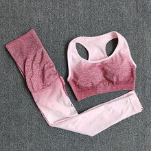 Load image into Gallery viewer, SVOKOR Seamless Yoga Set Sport Wear Women Gym Workout Fitness Clothing Female Sport Suit High Waist Legging Sports Bra Tracksuit