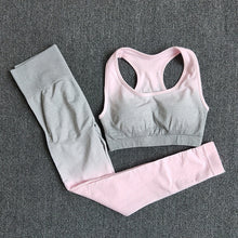 Load image into Gallery viewer, SVOKOR Seamless Yoga Set Sport Wear Women Gym Workout Fitness Clothing Female Sport Suit High Waist Legging Sports Bra Tracksuit