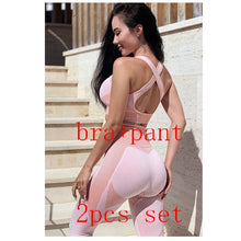 Load image into Gallery viewer, 2020 New Women Yoga Sports Bras Tops and Pants Sets Zipper Tracksuits Outfits Sportswear Jogging Suit Sweatpants Sport Jogger