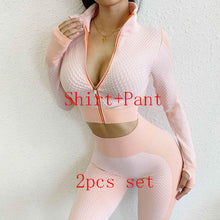 Load image into Gallery viewer, 2020 New Women Yoga Sports Bras Tops and Pants Sets Zipper Tracksuits Outfits Sportswear Jogging Suit Sweatpants Sport Jogger