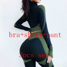 Load image into Gallery viewer, 2020 New Women Yoga Sports Bras Tops and Pants Sets Zipper Tracksuits Outfits Sportswear Jogging Suit Sweatpants Sport Jogger