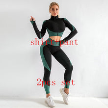 Load image into Gallery viewer, 2020 New Women Yoga Sports Bras Tops and Pants Sets Zipper Tracksuits Outfits Sportswear Jogging Suit Sweatpants Sport Jogger