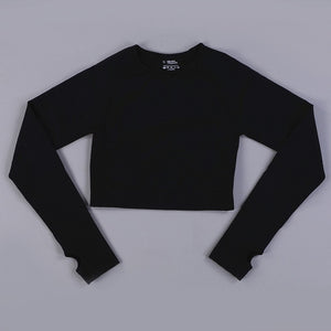 Women 2pcs Seamless Yoga Set Sport Suit Gymwear Workout Clothes Long Sleeve Gym Crop Top High Waist Leggings Fitness Sports Wear
