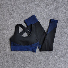 Load image into Gallery viewer, Women Fitness Sport Yoga Suit Seamless Women Yoga Sets Long Sleeve Yoga Clothing Female Sport Gym Suits Wear Running Clothes