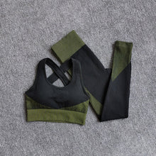 Load image into Gallery viewer, Women Fitness Sport Yoga Suit Seamless Women Yoga Sets Long Sleeve Yoga Clothing Female Sport Gym Suits Wear Running Clothes