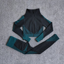 Load image into Gallery viewer, Women Fitness Sport Yoga Suit Seamless Women Yoga Sets Long Sleeve Yoga Clothing Female Sport Gym Suits Wear Running Clothes