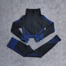 Load image into Gallery viewer, Women Fitness Sport Yoga Suit Seamless Women Yoga Sets Long Sleeve Yoga Clothing Female Sport Gym Suits Wear Running Clothes