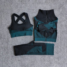 Load image into Gallery viewer, Women Fitness Sport Yoga Suit Seamless Women Yoga Sets Long Sleeve Yoga Clothing Female Sport Gym Suits Wear Running Clothes