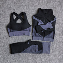 Load image into Gallery viewer, Women Fitness Sport Yoga Suit Seamless Women Yoga Sets Long Sleeve Yoga Clothing Female Sport Gym Suits Wear Running Clothes
