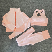 Load image into Gallery viewer, Seamless  Women Yoga Sets Female Sport Gym suits Wear Running Clothes women Fitness Sport Yoga Suit Long Sleeve yoga clothing