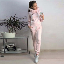 Load image into Gallery viewer, 2020 Warm 2pcs Sport Sets Women Winter Autumn Tracksuit Long Sleeve Hoodie Top+Sweatpants Warm Outfits Running Suit Sportswear