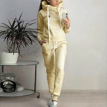 Load image into Gallery viewer, 2020 Warm 2pcs Sport Sets Women Winter Autumn Tracksuit Long Sleeve Hoodie Top+Sweatpants Warm Outfits Running Suit Sportswear