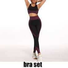 Load image into Gallery viewer, 2020 New Women Yoga Sports Bras Tops and Pants Sets Zipper Tracksuits Outfits Sportswear Jogging Suit Sweatpants Sport Jogger
