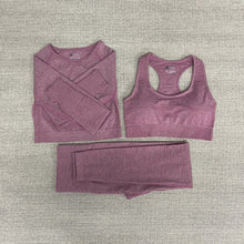 Load image into Gallery viewer, 5pcs Women Vital Seamless Yoga Set Workout Sport Wear Gym Clothes Short / Long Sleeve Crop Top High Waist Sports Leggings Suit