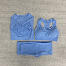 Load image into Gallery viewer, 5pcs Women Vital Seamless Yoga Set Workout Sport Wear Gym Clothes Short / Long Sleeve Crop Top High Waist Sports Leggings Suit