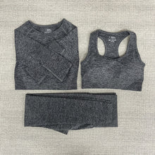 Load image into Gallery viewer, 5pcs Women Vital Seamless Yoga Set Workout Sport Wear Gym Clothes Short / Long Sleeve Crop Top High Waist Sports Leggings Suit
