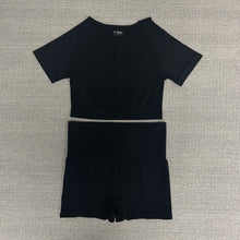 Load image into Gallery viewer, 5pcs Women Vital Seamless Yoga Set Workout Sport Wear Gym Clothes Short / Long Sleeve Crop Top High Waist Sports Leggings Suit