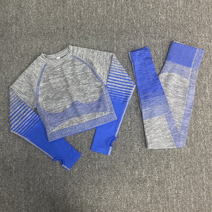 Seamless Women Yoga Set Long Sleeve Top High Waist  Sport Leggings Gym Clothes  Sport Suit short Gym Suit Fitness Sets for Women