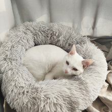 Load image into Gallery viewer, Cat bed 6 Sizes Round Plush Cat Bed House Cat Mat Winter Warm Sleeping Cat Nest Soft Dog Basket Pet Cushion Portable Supplies