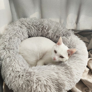 Cat bed 6 Sizes Round Plush Cat Bed House Cat Mat Winter Warm Sleeping Cat Nest Soft Dog Basket Pet Cushion Portable Supplies