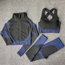Load image into Gallery viewer, Seamless  Women Yoga Sets Female Sport Gym suits Wear Running Clothes women Fitness Sport Yoga Suit Long Sleeve yoga clothing