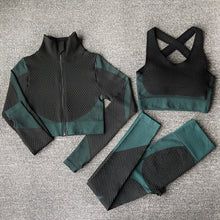 Load image into Gallery viewer, Seamless  Women Yoga Sets Female Sport Gym suits Wear Running Clothes women Fitness Sport Yoga Suit Long Sleeve yoga clothing
