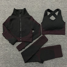 Load image into Gallery viewer, Seamless  Women Yoga Sets Female Sport Gym suits Wear Running Clothes women Fitness Sport Yoga Suit Long Sleeve yoga clothing
