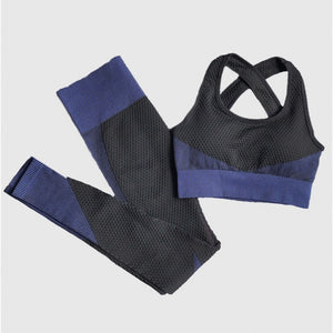 Women Seamless Yoga Sets 2Pcs/3Pcs Women's Zipper Tracksuit Long Sleeve +Sport Bra+Leggings Sports Suits Fitness Suits S-XL Size