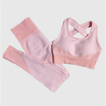 Load image into Gallery viewer, Women Seamless Yoga Sets 2Pcs/3Pcs Women&#39;s Zipper Tracksuit Long Sleeve +Sport Bra+Leggings Sports Suits Fitness Suits S-XL Size
