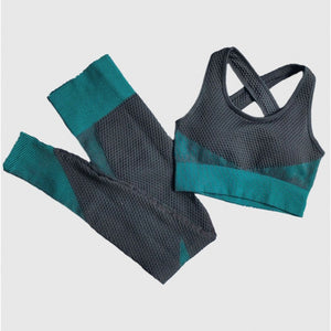 Women Seamless Yoga Sets 2Pcs/3Pcs Women's Zipper Tracksuit Long Sleeve +Sport Bra+Leggings Sports Suits Fitness Suits S-XL Size