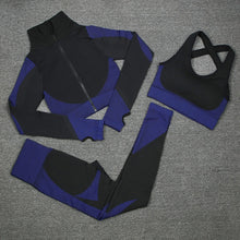Load image into Gallery viewer, Seamless Women Yoga Sets Female Sport Gym Suits Wear Running Clothes Women Fitness Sport Gym Set Women Long Sleeve Yoga Clothing