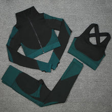 Load image into Gallery viewer, Seamless Women Yoga Sets Female Sport Gym Suits Wear Running Clothes Women Fitness Sport Gym Set Women Long Sleeve Yoga Clothing