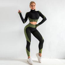 Load image into Gallery viewer, Seamless Women Yoga Sets Female Sport Gym Suits Wear Running Clothes Women Fitness Sport Gym Set Women Long Sleeve Yoga Clothing