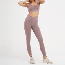 Load image into Gallery viewer, 2PCS/Set Seamless Fitness Women Yoga Suit High Stretchy Workout Sport Set Padded Sports Bra High Waist Sports Legging Gym