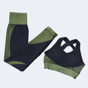 Fitness Suits Yoga Women Outfits 3pcs Sets Long Sleeve Shirt+Sport Bra+Seamless Leggings Workout Running Clothing Gym Wear,LF051